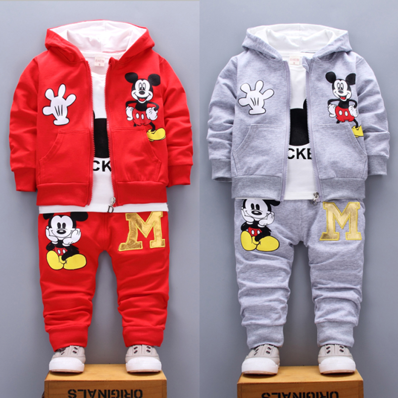 Children's autumn and winter clothes men's and women's clothes spring and autumn baby clothes hooded boys' suits spring 1-3.5 years old