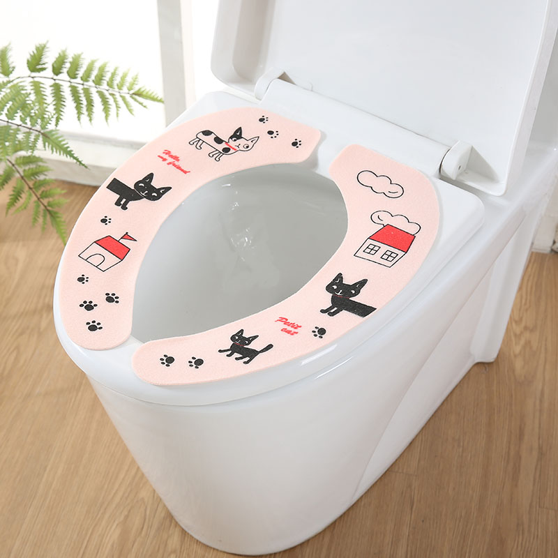 [10 pairs] toilet sticker toilet seat cushion household toilet seat cushion seat toilet cover universal paste four seasons