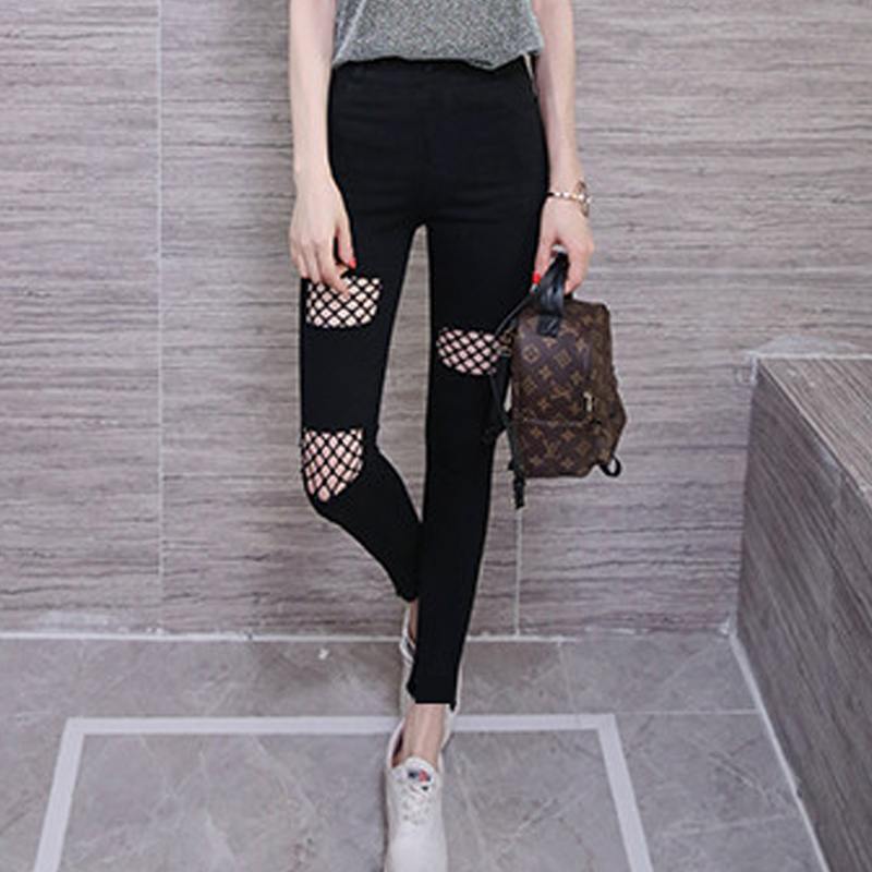 [fashion multi hole / five pointed star / checkered style] Leggings for women